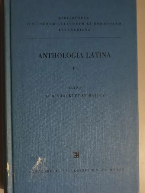 Anthologia Latina I. Carmina in codicibus scripta