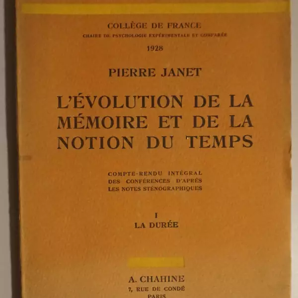 L'évolution de la mémoire et de la notion du temps