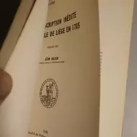 Une description inédite de la ville de Liège en 1705