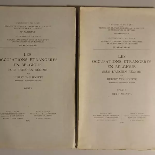 Les occupations étrangères en Belgique sous l'Ancien Régime