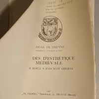 Études d'esthétique médiévale. I. De Boèce à Jean Scot Erigène