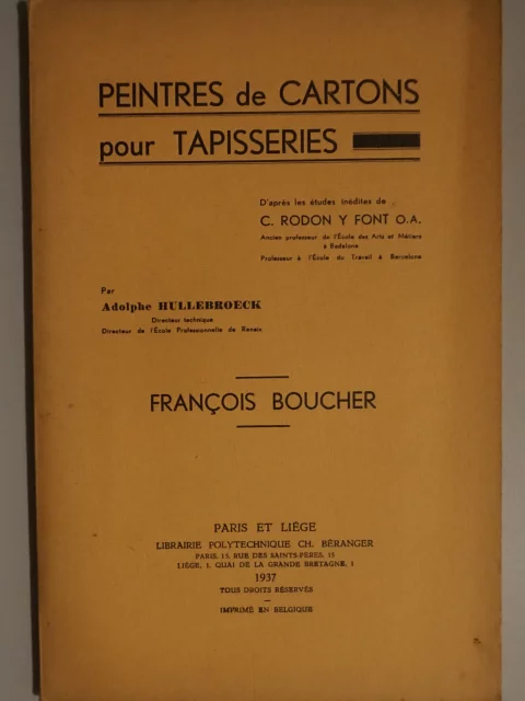 Peintres de Cartons pour tapisseries. François Boucher