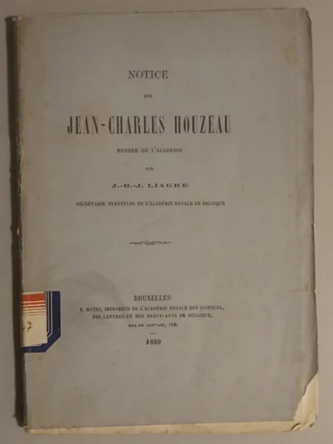 Notice sur Jean-Charles Houzeau, membre de l'Académie
