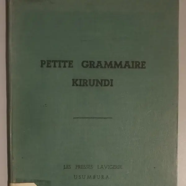 Petite grammaire Kirundi à l'usage des commerçants