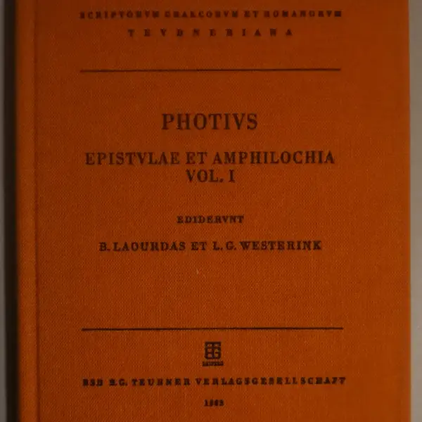 Photii patriarchae constantinopolitani epistulae et amphilochia Vol. I