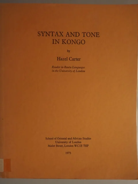 Syntax and Tone in Kongo