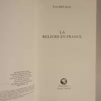 La Reliure en France