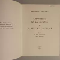 La reliure originale