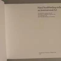 Hand bookbinding today, an International Art