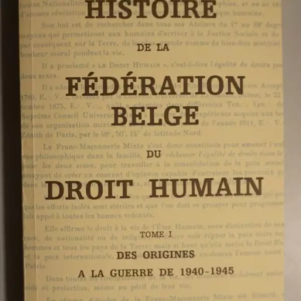 Histoire de la Fédération belge du Droit Humain