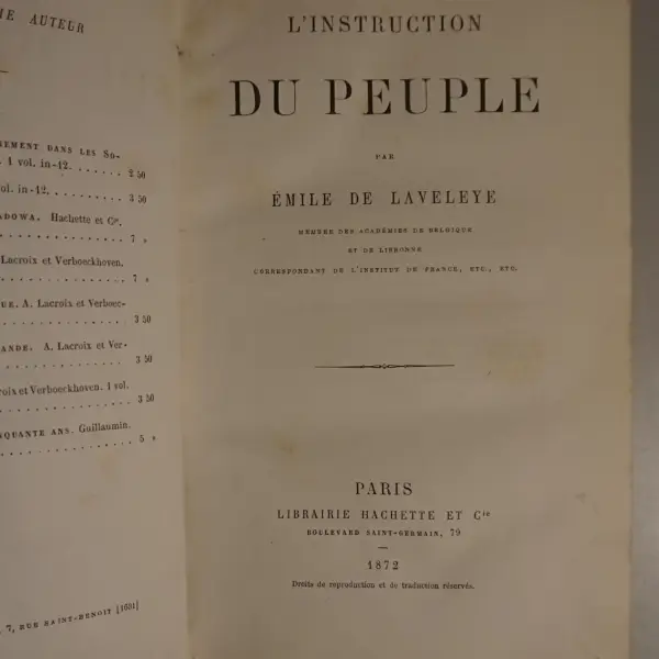 L'instruction du peuple