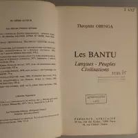 Les Bantu. Langues, peuples, civilisation
