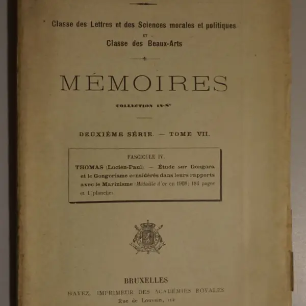 Étude sur Gongora et le Gongorisme considérés dans leurs rapports avec le Marinisme