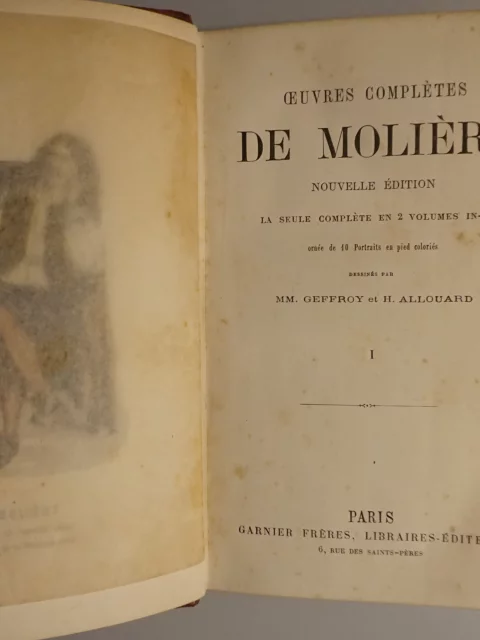 Oeuvres complètes de Molière. Nouvelle Édition. La seule complète en 2 volumes in-12