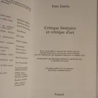 Critique littéraire et critique d'art