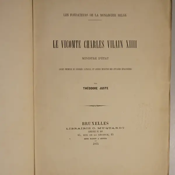 Le Vicomte Charles Vilain XIIII. Ministre d'état