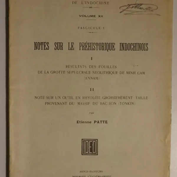 Notes sur le préhistorique indochinois I & II