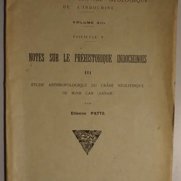 Notes sur le préhistorique indochinois III. Étude anthropologique du crâne néolithiqie de Minh Cam (Annam)