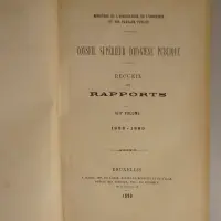 Conseil supérieur d'hygiène publique. Recueil des rapports VIIIe volume, 1888-1889