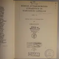 Remigii Autissiodorensis commentum in Martianum Capellam Libri I-II