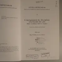 L'enseignement des disciplines à la Faculté des arts (Paris et Oxford, XIIIe-XVe siècles)