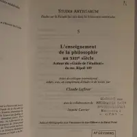 L'enseignement de la philosophie au XIIIe siècle. Autour du 