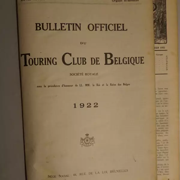 Bulletin officiel du Touring Club de Belgique 1922