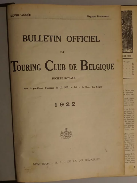 Bulletin officiel du Touring Club de Belgique 1922