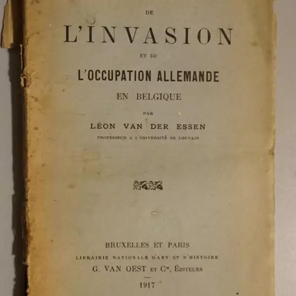 Petite Histoire de l'Invasion allemande en Belgique