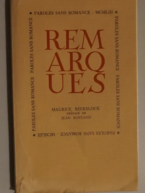 Remarques - Paroles sans Romance