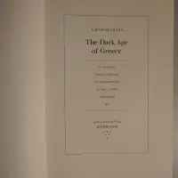 The Dark Age of Greece. An archaeological survey of the eleventh to the eight centuries BC