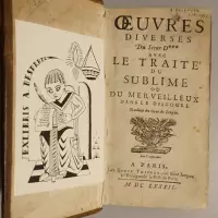 Oeuvres diverses du sieur D*** avec le traité du sublime ou du merveilleux dans le discours