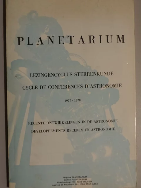 Planetarium. Lezingencyclus sterrenkunde / Cycle de conférences d'astronomie 1977-1978