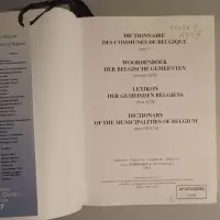 Dictionnaire des communes de Belgique - Woordenboek der Belgische gemeenten - Lexikon der Gemeinden Belgiens - Dictionary of the municipalities of Belgium