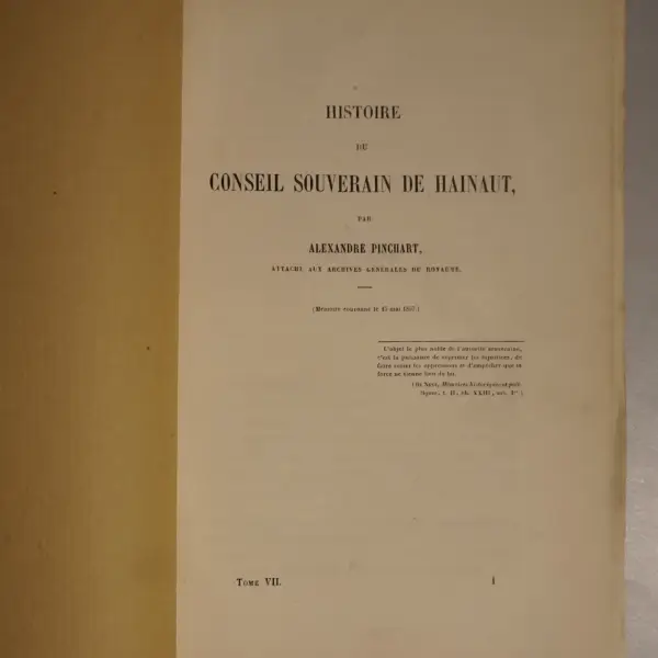 Histoire du Conseil Souverain de Hainaut