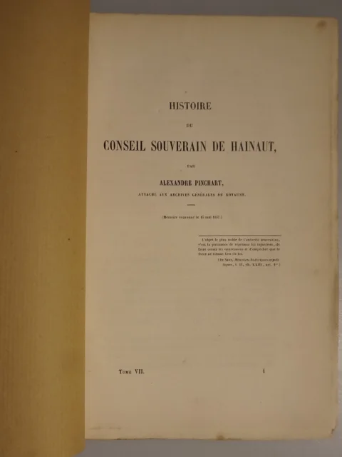 Histoire du Conseil Souverain de Hainaut