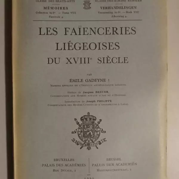 Les faïenceries liégeoises du XVIIIe siècle