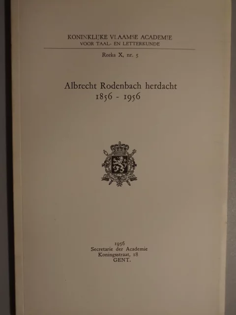 Albrecht Rodenbach herdacht 1856-1956