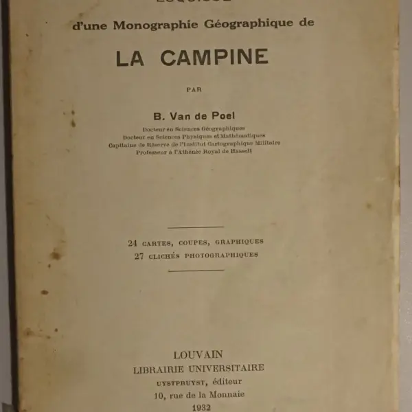 Esquisse d'une monographie géographique de la Campine