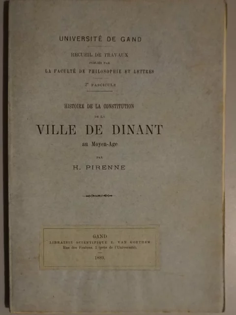 Histoire de la constitution de la ville de Dinant au Moyen-Age