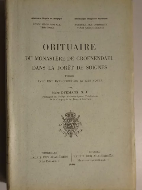 Obituaire du monastère de Groenendael dans la Forêt de Soignes