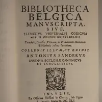 Bibliotheca Belgica Manuscripta, sive elenchus universalis codicum mss. in celebrioribus Belgii