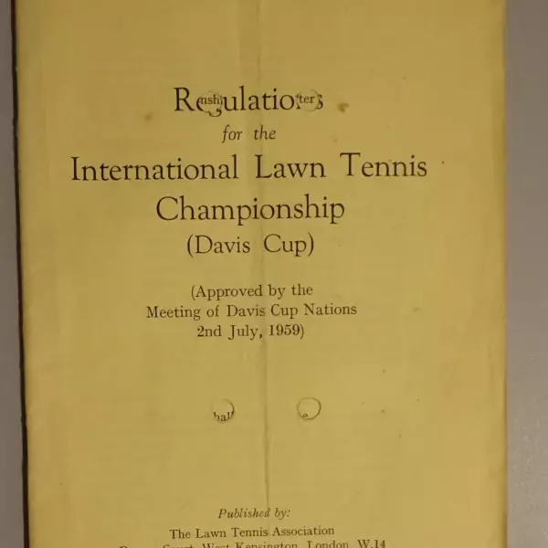 Regulations for the International Lawn Tennis Championship (Davis Cup)