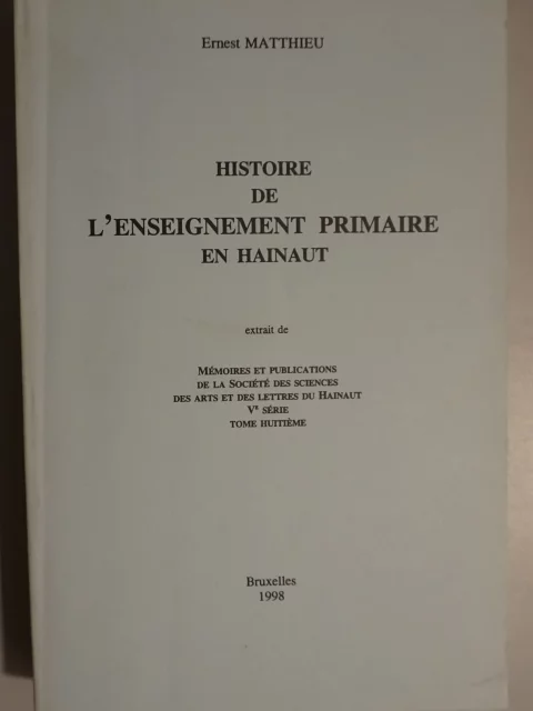 Histoire de l'enseignement primaire en Hainaut