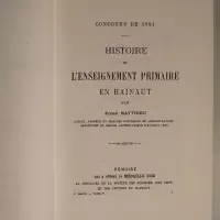 Histoire de l'enseignement primaire en Hainaut