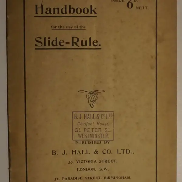 Handbook for the use of the slide-rule. With special instructions for the 