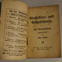 Einsiedler- und Geduldspiele. Zur Unterhaltung zusammengestellt