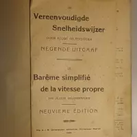 De vereenvoudigde snelheidswijzer - Le barême simplifié de la vitesse propre