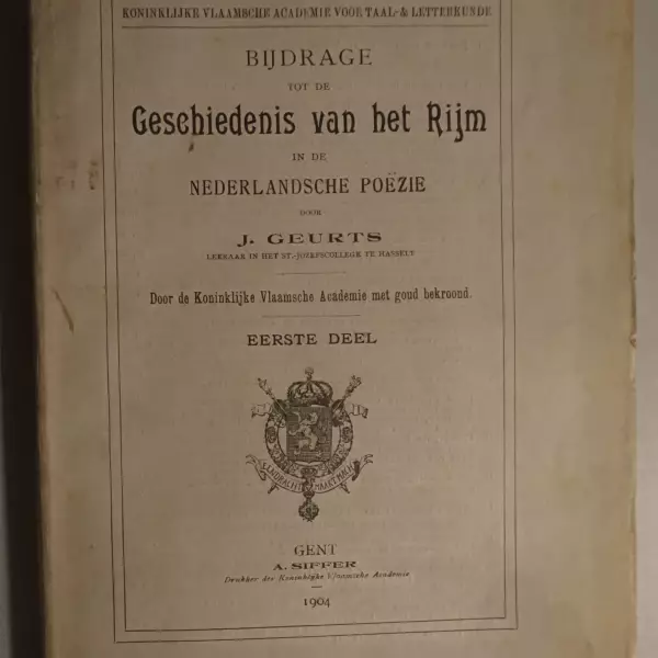 Bijdrage tot de geschiedenis van het rijm in de Nederlandsche poëzie