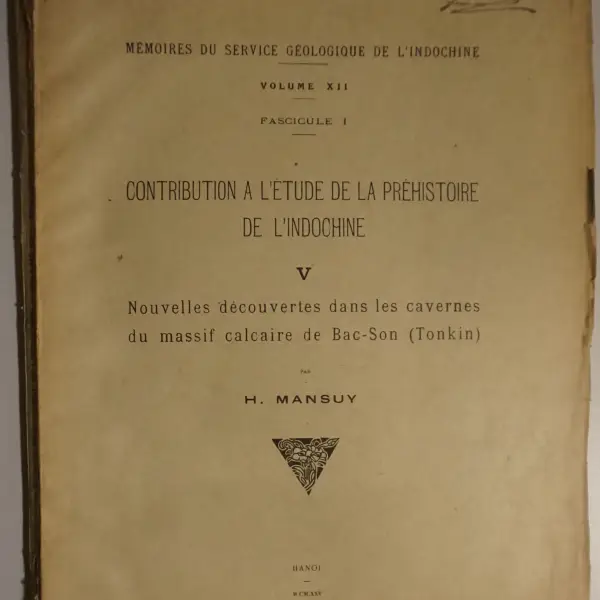 Contribution à l'étude de la préhistoire de l'Indochine V.